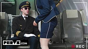 Alexis Wilson seduces pervy pilot with doggystyle ride