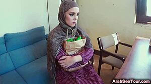 Petite Arab Babe Bent Over Doggystyle Pounded Hard POV