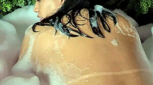 foam suck in bath turns into wild hairy pussy monster cock fuck?