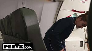 Alexis Wilson seduces pervy pilot with doggystyle ride