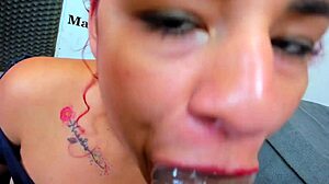 blonde saliva blowjob on big cock bent over doggystyle big tits ass
