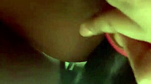 she bends over for ebony strap-on pussy pounding in POV... full vid sub!