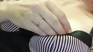 Ever seen a french slut in leather pants take doggy blowjob rimming in heels?