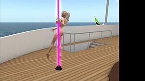 kassie dances cameltoe lap for club pornstars