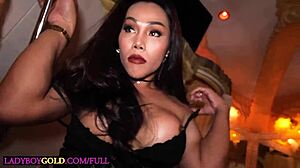 Man, that curvy asian ladyboy far's massive ass and boobs are pure sex fire