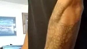 Sexy panties wrapped tight around throbbing dick for hot cumshot