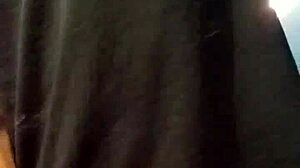 Sexy panties wrapped tight around throbbing dick for hot cumshot