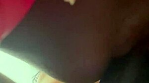 she bends over for ebony strap-on pussy pounding in POV... full vid sub!