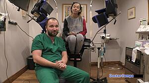 dr tampa gives kalani luana a wild university entrance physical with tits and fetish fun