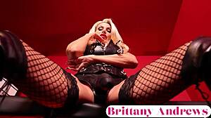 Brittany andrews rocks leather femdom ripping clothes for wet pussy dominance