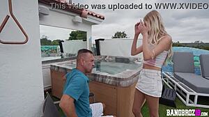 skipping college for hot tub fuck with shy teen skyler storm