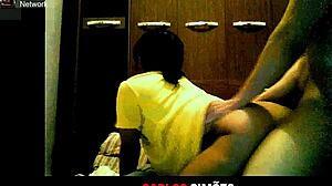hot latina's juicy ass rides boyfriend's thick cock dorm style