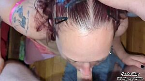 no words just throatfuck pov with sasha may as she gags on cock