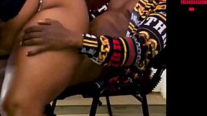 Big Ass Ebony Wife Rides Huge Cock Doggystyle In Kitchen Squirting Orgasm