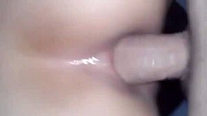 Dripping housewife bends for unknown bull's fat cock anal rip in ripped clothes cuckold creampie