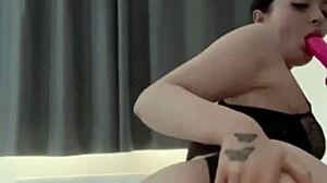 wanna see this playful brunette ride her dildo???