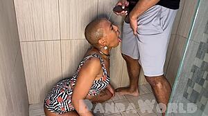 Black Bald Slut And Pink Haired Ebony BBW Piss Play Eat Pussy Big Booty!