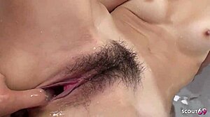 petite japanese teen creampied rough at massage by old client... wow 😲🍆💦 poolside doggy?