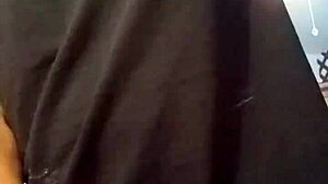 Sexy panties wrapped tight around throbbing dick for hot cumshot