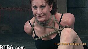 sadomasochism game turns into rough femdom bound cock sucking contest