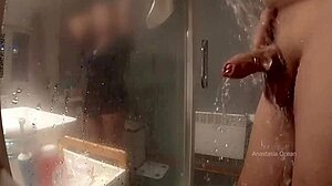 Stepmom walks in on bathroom jerking, loves watching pervert family fun?
