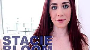 stacie bloom gags on huge cock pov 😩💦 then swallows every drop!