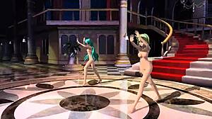 hatsune miku & gumi nude mod shows off big tits ass 😍