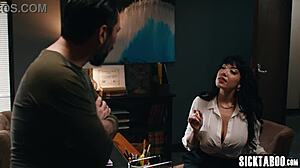 what if desperate big tits milf drops to knees for taboo office blowjob