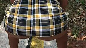 ebony cheerleader unleashes homemade seduction in steamy amateur romp