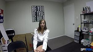Spy POV Harvard Grad Pounds Molly Manson's Shaved Teen Pussy
