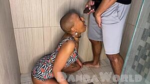 Black Bald Slut And Pink Haired Ebony BBW Piss Play Eat Pussy Big Booty!
