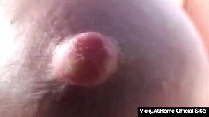 vicky vette strips naked country style and dildo fucks her big pussy
