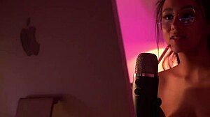 Latina bound in classroom for master's BDSM domination fetish.