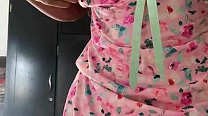 Innocent Pajama Girl Caught Flashing On Hidden Spy Cam