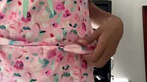 Innocent Pajama Girl Caught Flashing On Hidden Spy Cam