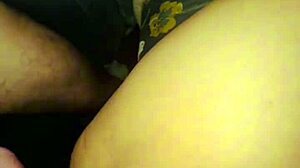 real couple's hot latina girlfriend gets pussy licked and tits sucked before creamy bedroom creampie