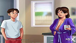 SUMMERTIME SAGA Mature Jerks Off Teen Cock E1 51!