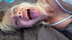 stepmom stella stuck in handcuffs begs stepson for help in taboo milf bondage roleplay