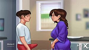 SUMMERTIME SAGA Mature Jerks Off Teen Cock E1 51!