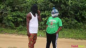 Ebony Queen Bush Banged Morning Workout Ranch Trainer Multiple Cumshots