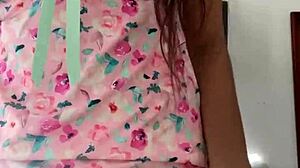Innocent Pajama Girl Caught Flashing On Hidden Spy Cam