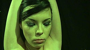 rough maledom ties up tattooed european sub for hard spanking then blasts facial cumshot