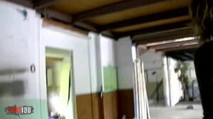 Skinny French Blonde Milf Ass Fucked Hard for Cash in Warehouse