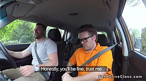 fake instructor's mate deepthroats blonde in hidden classroom spy cam 📹😜