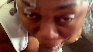 ebony super head gags on massive bbc pov