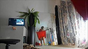 curvy redhead milf sonya i chill home nude upskirt dress tease mirror wow