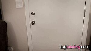 sophia locke's hollywood casting interview explodes into wild tug quickie handjob