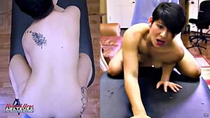 Skinny Brunette Jae Scott Rides Cock Bent Over Doggystyle Then Deep POV Pounding!