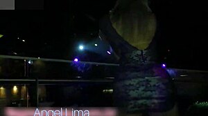 angel lima flashes her pussy outdoors no panties peruvian style