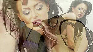 big cock fucks maid in stockings heels cum on tits